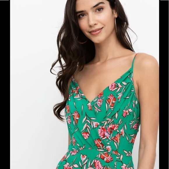 Yumi Kim Vienna Silk Dandelion Emerald Dress Size 6P - Picture 2 of 9